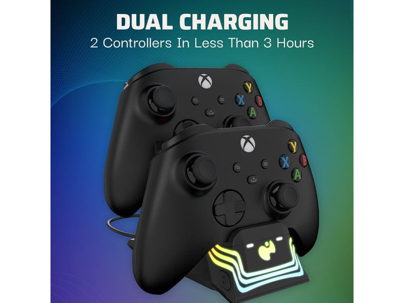 PDP Afterglow Wave - Dual Charger Black - Wired - Microsoft Xbox Series X