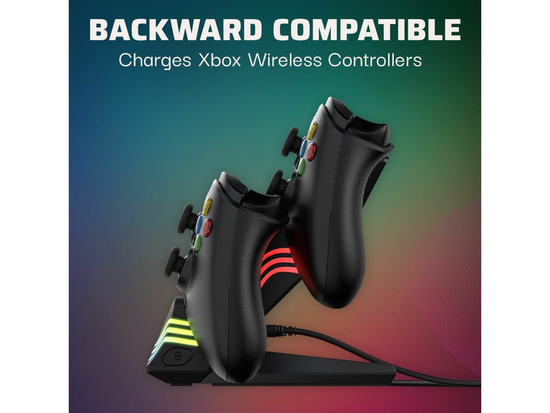 PDP Afterglow Wave - Dual Charger Black - Wired - Microsoft Xbox Series X