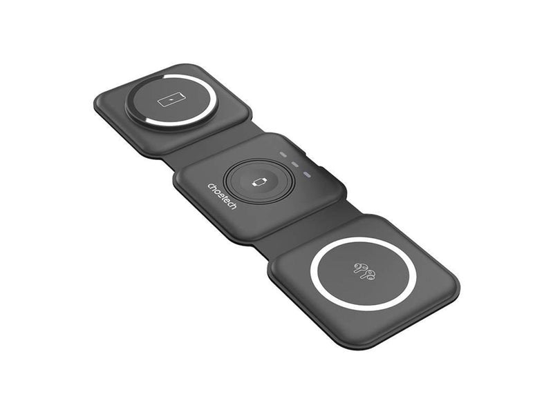 Choetech T588-F 3in1 Magnetic Wireless Charger 15W (black)