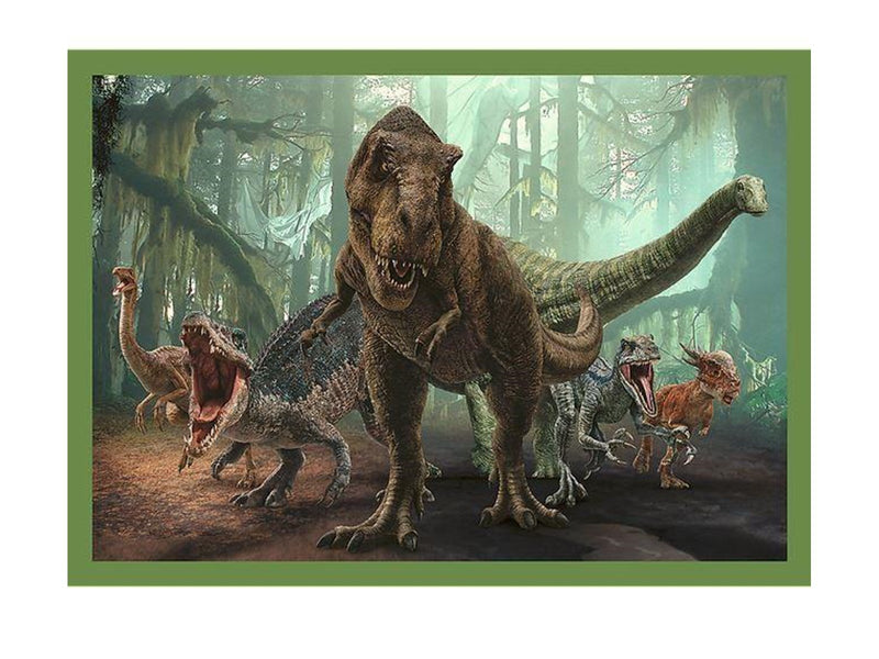 Trefl Puzzle - Jurassic World - Threatening Dinosaurs (4in1) Boden