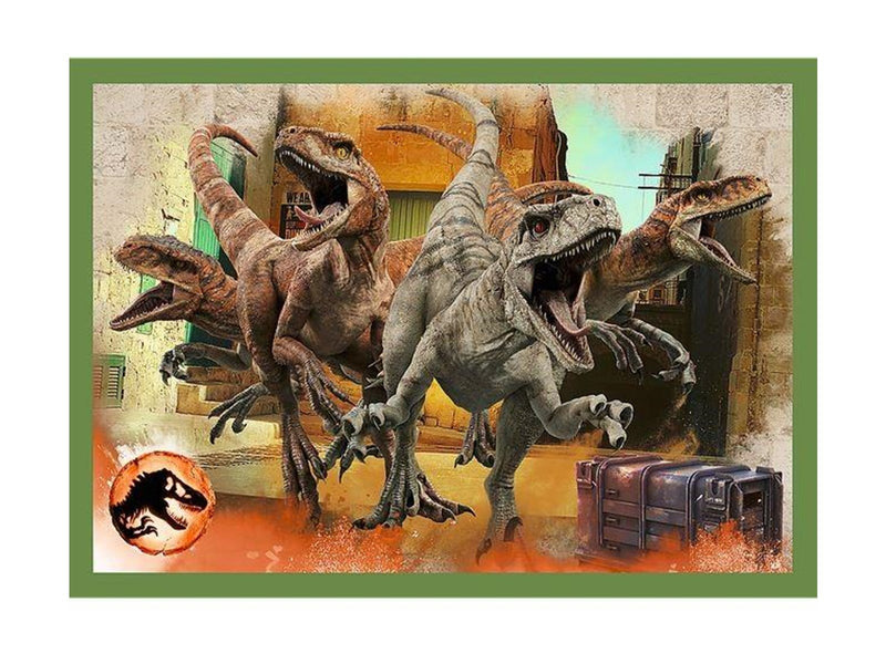 Trefl Puzzle - Jurassic World - Threatening Dinosaurs (4in1) Boden