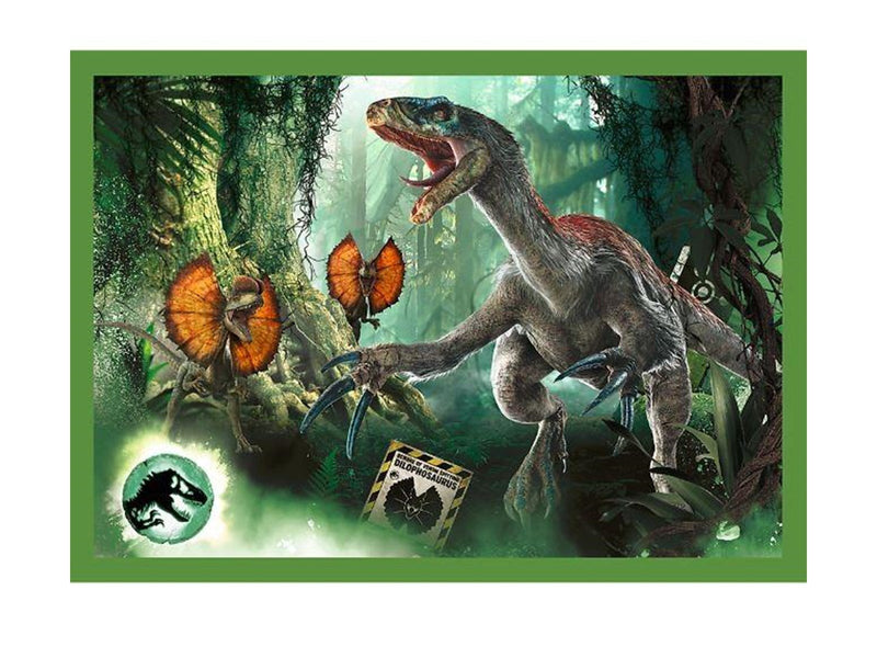 Trefl Puzzle - Jurassic World - Threatening Dinosaurs (4in1) Boden