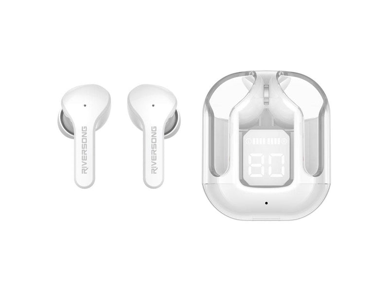 Riversong Airfly M2 TWS ENC Earphones with 30 Hour Battery White
