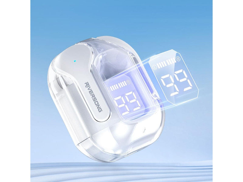 Riversong Airfly M2 TWS ENC Earphones with 30 Hour Battery White