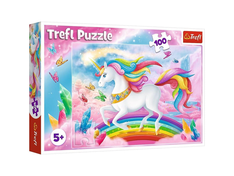 Trefl Puzzle - Into the crystal world of unicorns (100 pieces) Boden