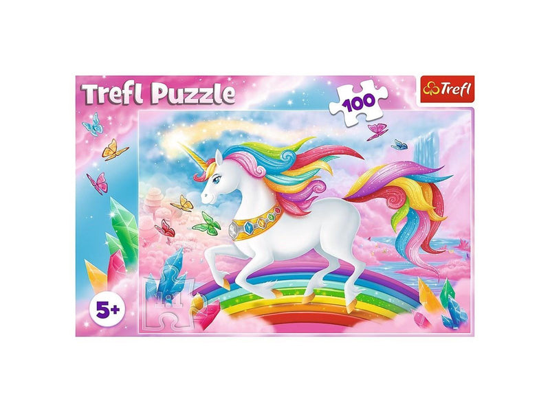 Trefl Puzzle - Into the crystal world of unicorns (100 pieces) Boden