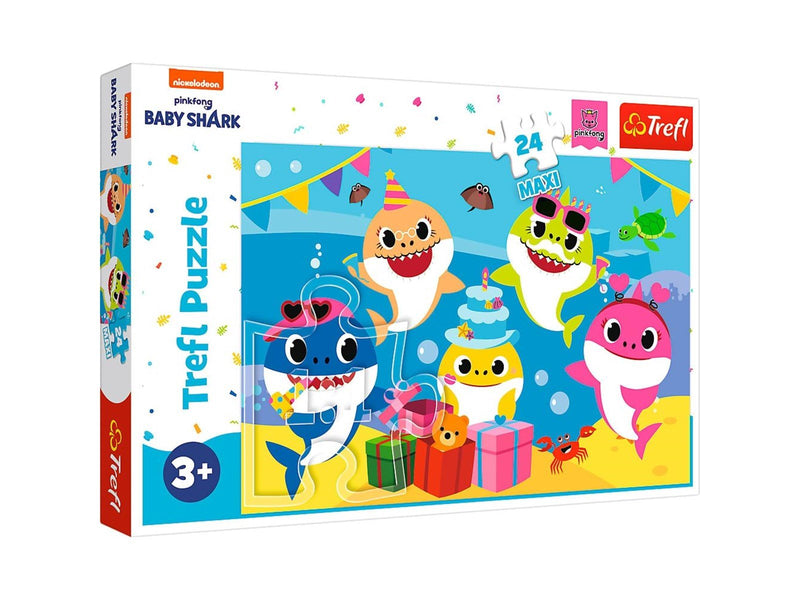 Trefl Puzzle - Baby Shark - Happy Baby Shark (24 Maxi pieces) Boden