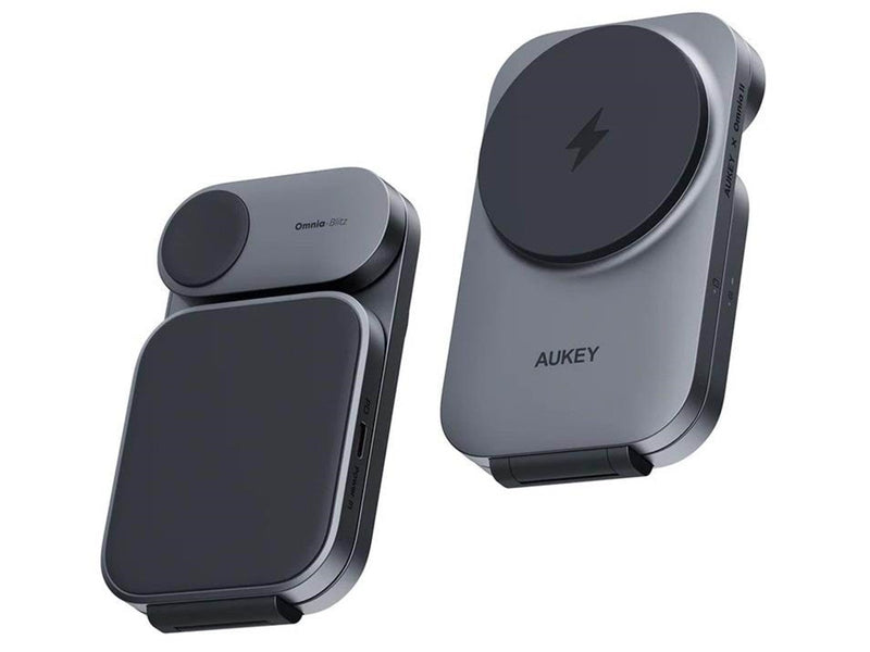 Aukey LC-MC312 MagFusion Z Qi2 3-in-1 Foldable Wireless Charging Station
