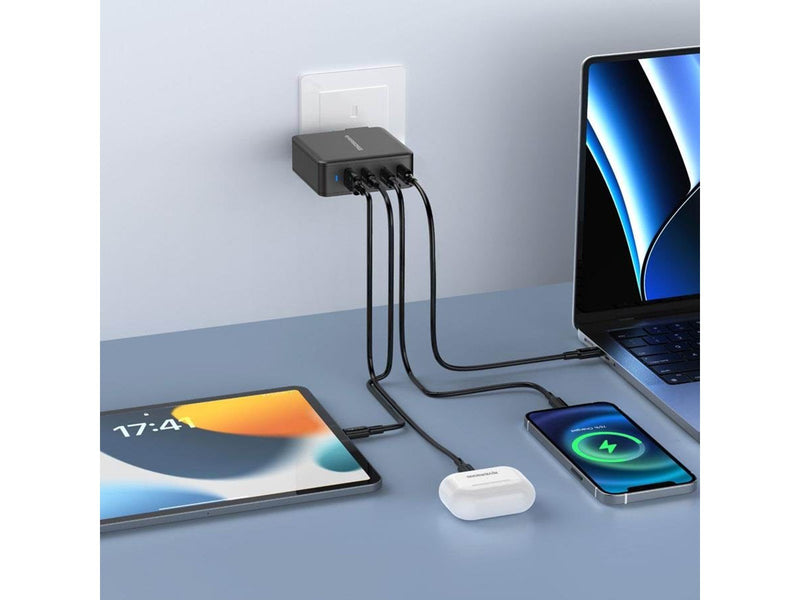 Riversong PowerKub 100W GaN Charger 3xUSB-C/1XUSB-A Output Black
