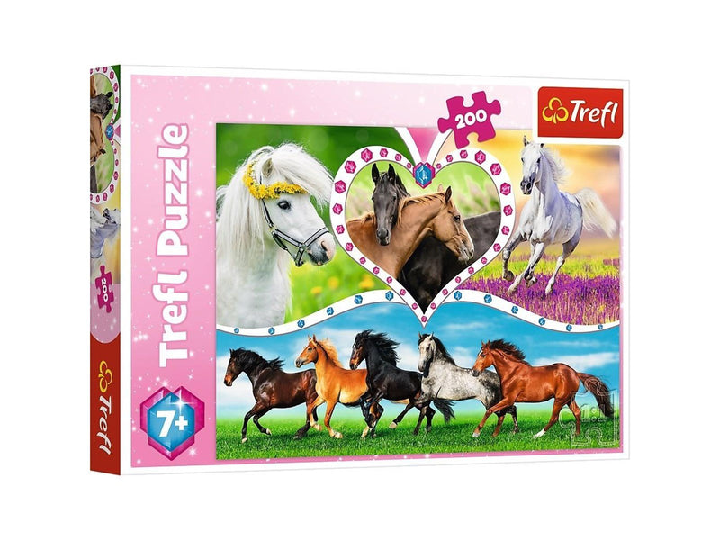 Trefl Puzzle - Beautiful horses (200 pieces) Boden