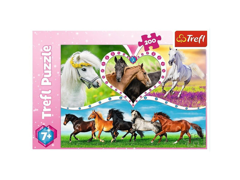 Trefl Puzzle - Beautiful horses (200 pieces) Boden