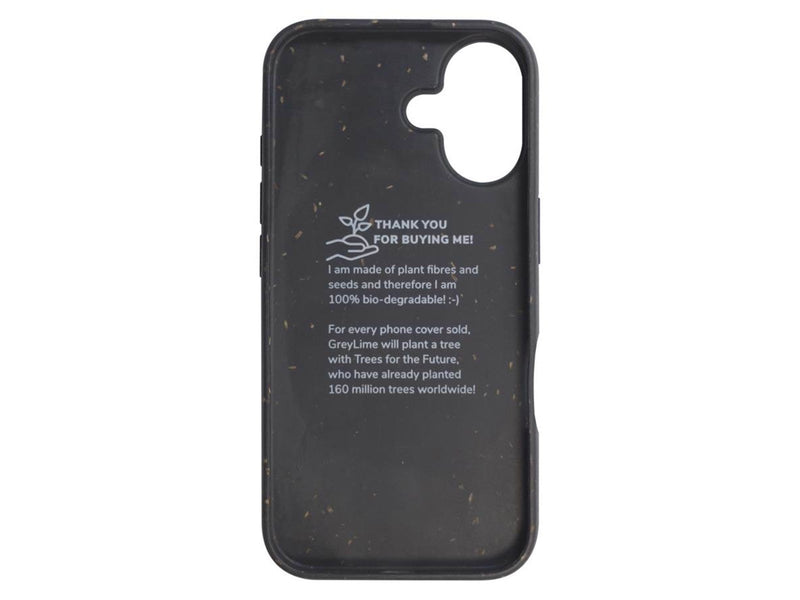 GreyLime iPhone 16 Biodegradable Cover Black