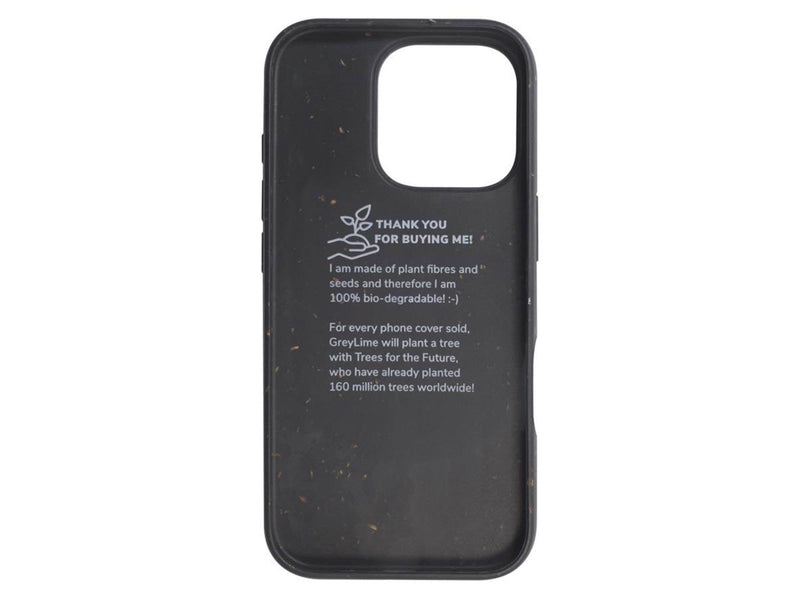 GreyLime iPhone 16 Pro Biodegradable Cover Black