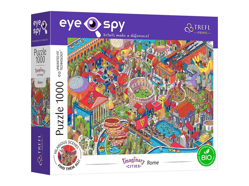 Trefl Puzzle - Unlimited Fit - EYE-SPY - IMAGINARY CITIES: Rome Italy (1000 pieces) Boden