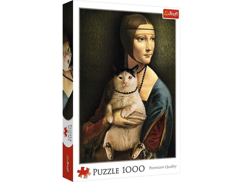 Trefl Puzzle - Lady with a cat (1000 pieces) Boden