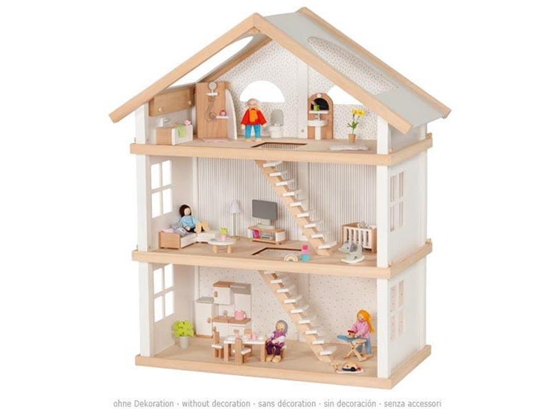 Goki Wooden Dollhouse Modern Living with 3 Floors