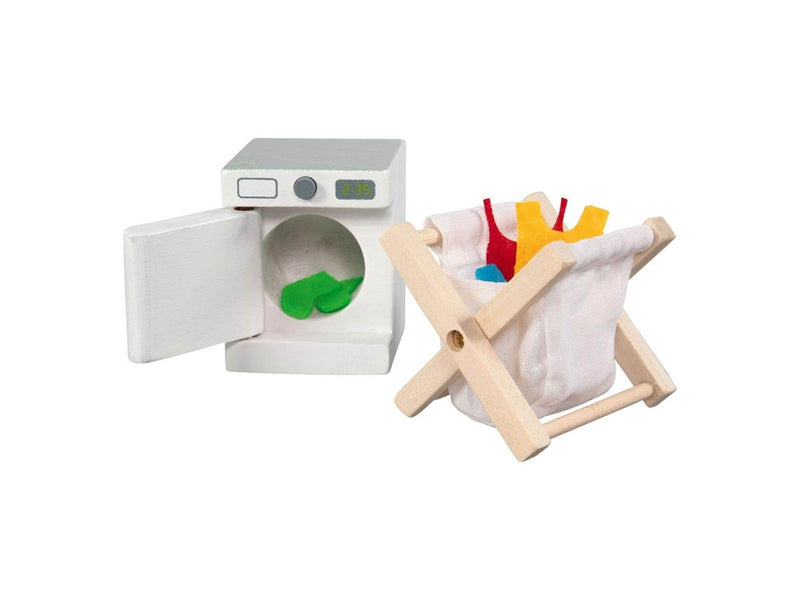 Goki Wooden Dollhouse Furniture Washroom Accessories