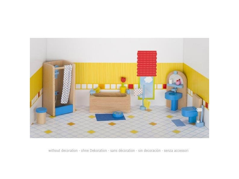 Goki Dollhouse Furniture Bathroom