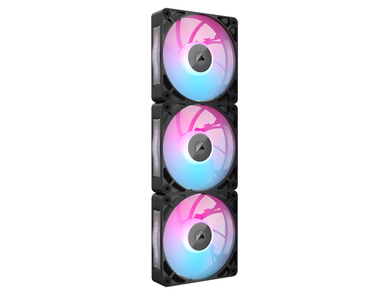 Corsair iCUE LINK RX120 MAX RGB (3-pack) - Gehäuselüfter - 120mm - Schwarz mit RGB LED - 36 dBA