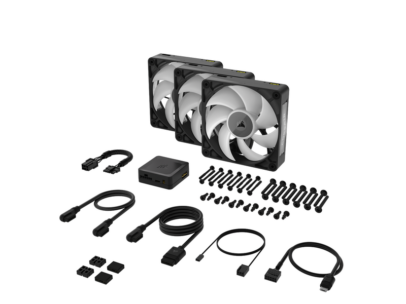 Corsair iCUE LINK RX120 MAX RGB (3-pack) - Gehäuselüfter - 120mm - Schwarz mit RGB LED - 36 dBA