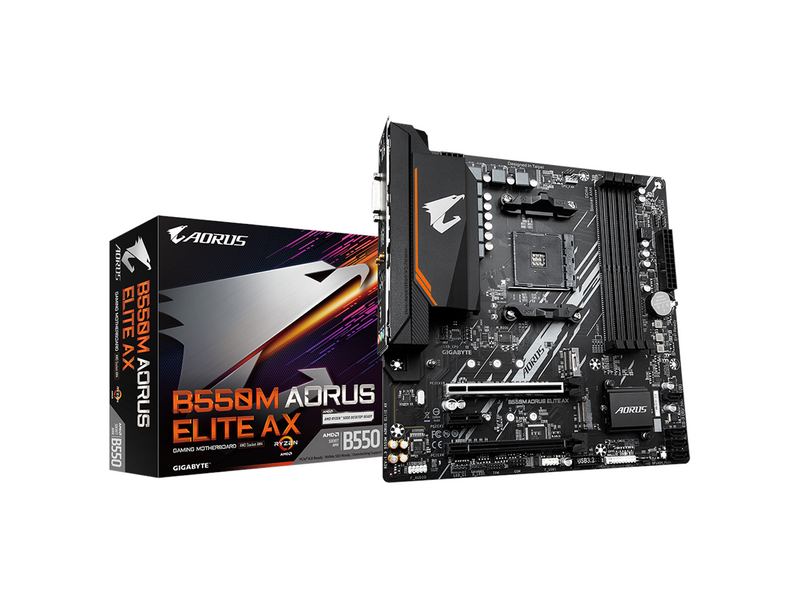 GIGABYTE B550M AORUS ELITE AX Mainboard - AMD B550 - AMD AM4 socket - DDR4 RAM - Micro-ATX