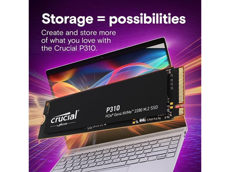 Crucial P310 SSD - 1TB - Ohne Kühlkörper - M.2 2280 - PCIe 4.0