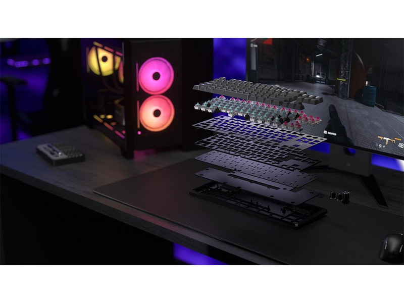 Corsair K70 PRO TKL - MGX Hall Effect - Gaming Tastaturen - Englisch - US - Schwarz