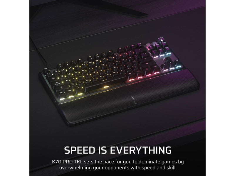 Corsair K70 PRO TKL - MGX Hall Effect - Gaming Tastaturen - Englisch - US - Schwarz