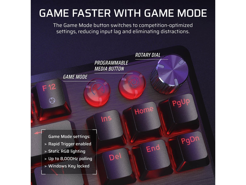 Corsair K70 PRO TKL - MGX Hall Effect - Gaming Tastaturen - Englisch - US - Schwarz