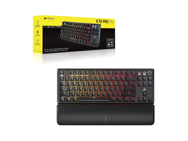 Corsair K70 PRO TKL - MGX Hall Effect - Gaming Tastaturen - Englisch - US - Schwarz