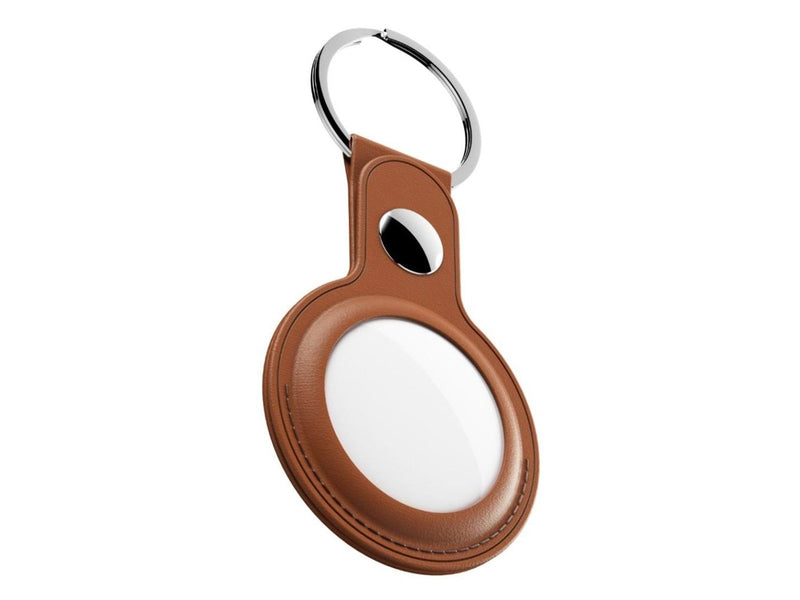 KeyBudz Leather Keyring for AirTag - Tan