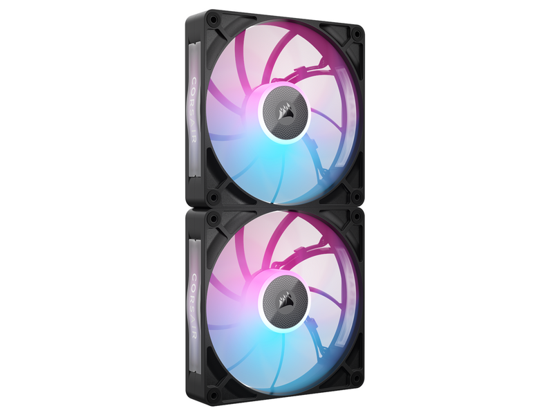Corsair iCUE LINK RX140 MAX RGB (2-pack) - Gehäuselüfter - 140mm - Schwarz mit RGB LED - 36 dBA