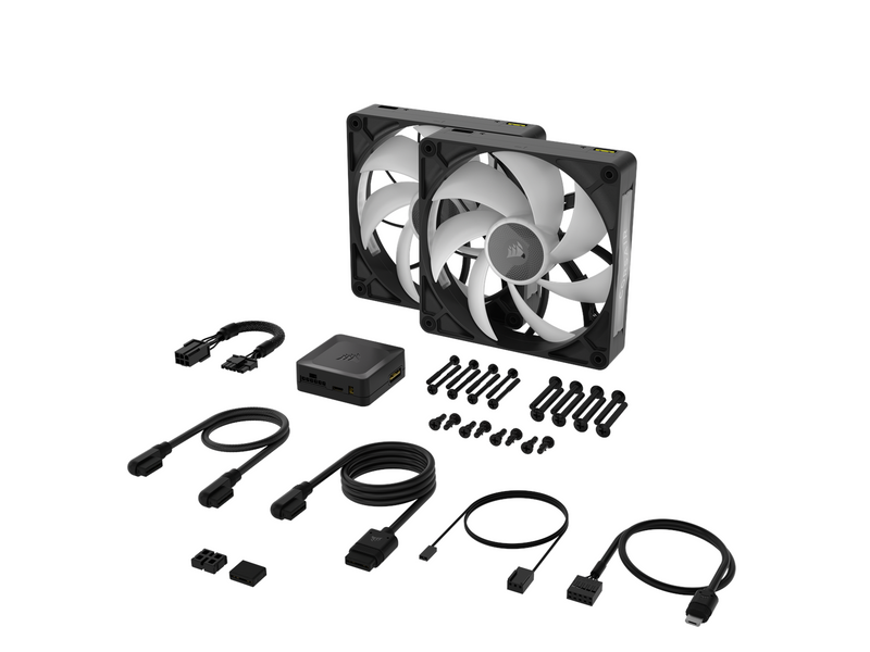 Corsair iCUE LINK RX140 MAX RGB (2-pack) - Gehäuselüfter - 140mm - Schwarz mit RGB LED - 36 dBA