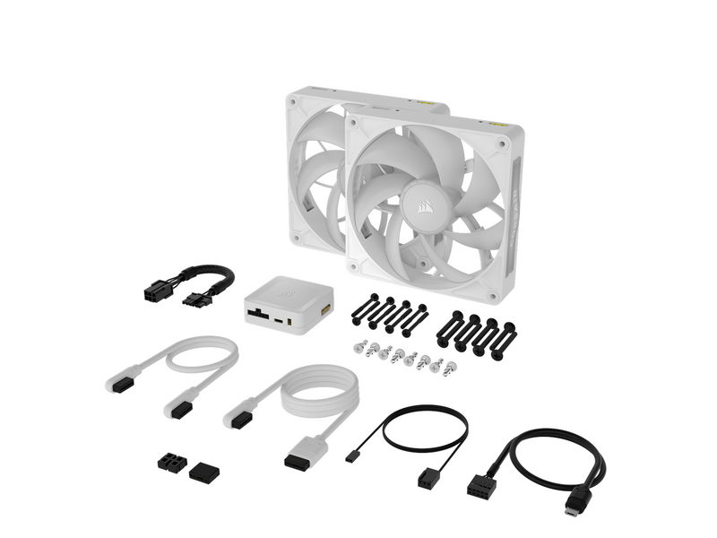 Corsair iCUE LINK RX140 MAX RGB (2-pack) - Gehäuselüfter - 140mm - Schwarz mit RGB LED - 36 dBA