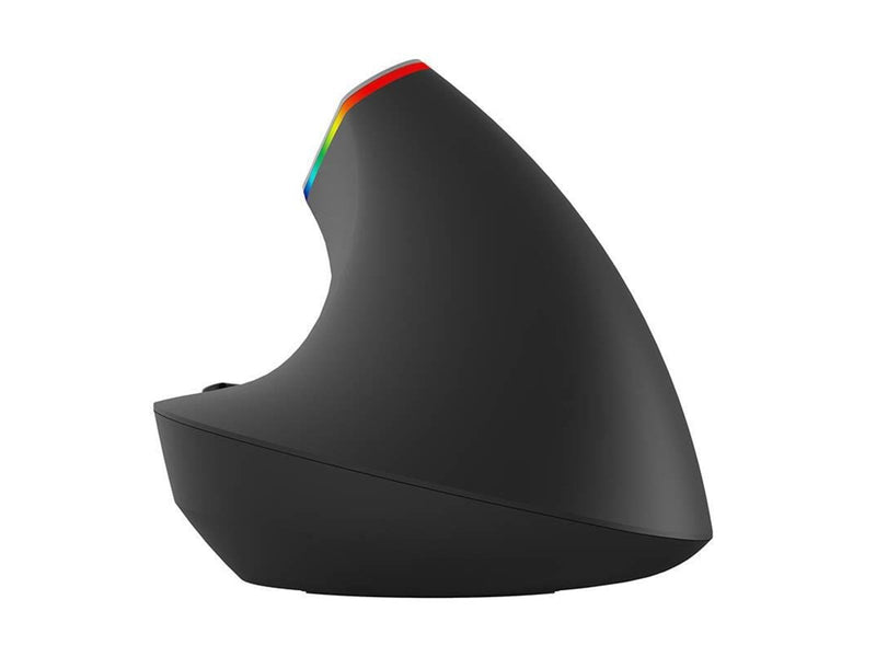 DeLUX Wireless Vertical Mouse M618C 2.4G 1600DPI RGB (black) - Ergonomische Maus (Schwarz)