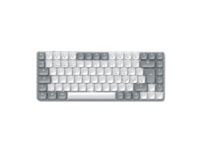 Satechi SM1 Slim Mechanical Backlit Keyboard Nordic Layout - Light Grey - Tastatur - Ohne Ziffernblock - Nordisch - Weiss
