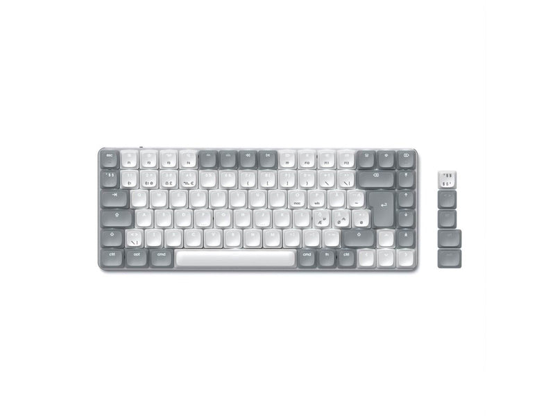 Satechi SM1 Slim Mechanical Backlit Keyboard Nordic Layout - Light Grey - Tastatur - Ohne Ziffernblock - Nordisch - Weiss