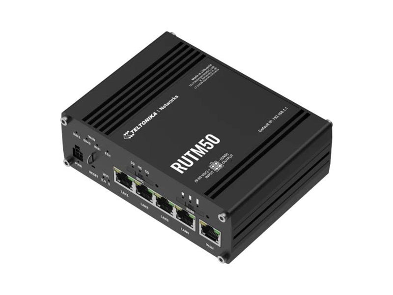 Teltonika RUTM50 - wireless router - Wi-Fi 5 LTE - DIN rail mountable surface-mountable - Wireless router 802.11a/b/g/n/Wi-Fi 5