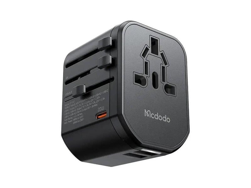 Mcdodo CP-3471 universal EU/US/AU/UK power charger PD 20W (black)