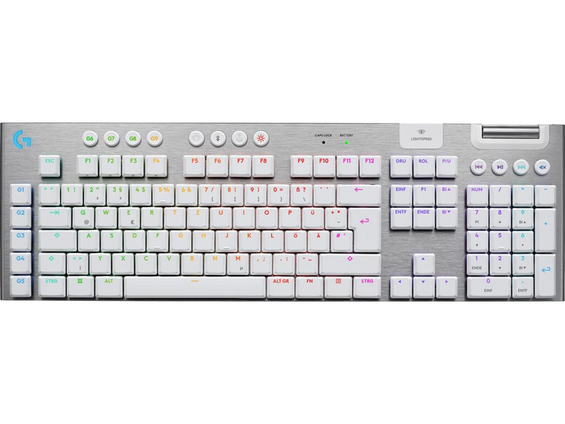 Logitech G G915 X LIGHTSPEED - Tactile - 100% - Gaming Tastaturen - Deutsch - Weiss