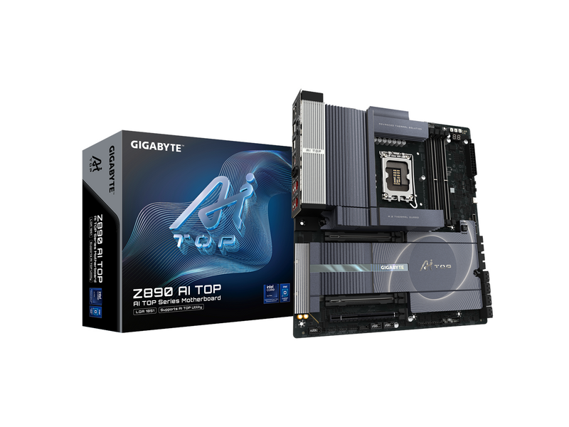 GIGABYTE Z890 AI TOP Mainboard - Intel Z890 - Intel LGA1851 socket - DDR5 RAM - Extended ATX