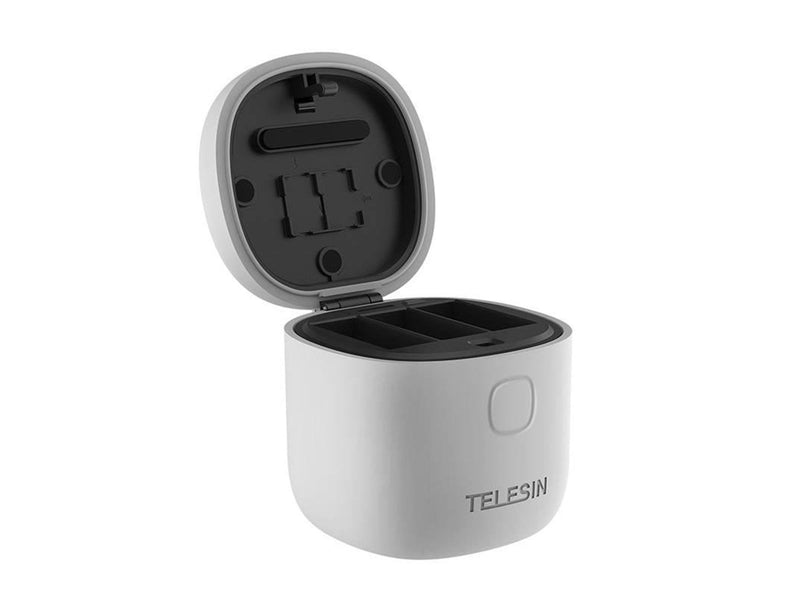 TELESIN 3-slot waterproof charger Allin box for GoPro Hero 9 / Hero 10 + 3 batteries (GP-BTR-906-GY-B)