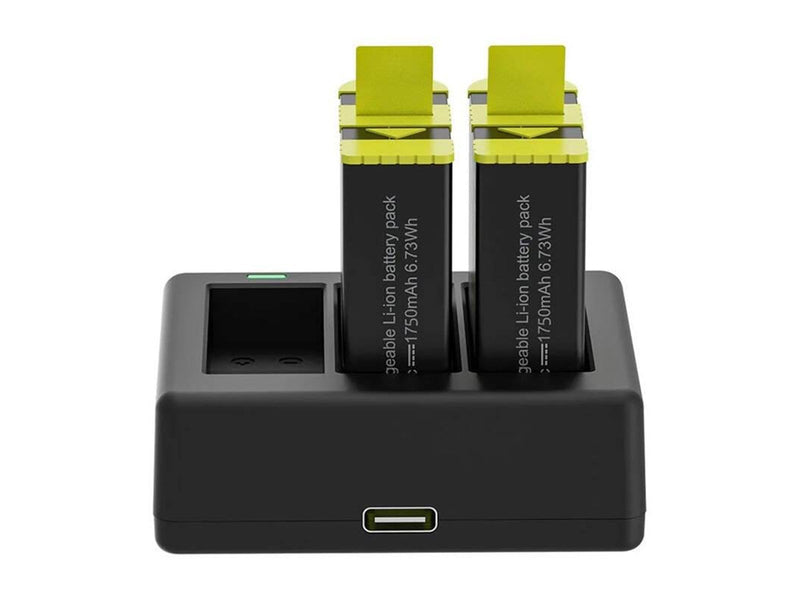 TELESIN three-channel charger + 2 batteries for GoPro Hero 9 / 10 / 11 / 12 (GP-BTR-903-B)