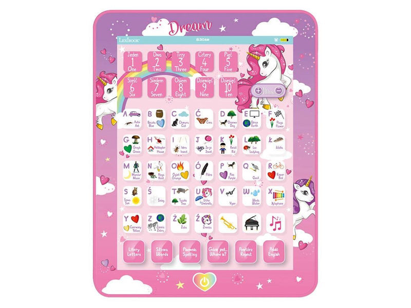 Lexibook Unicorn bilingual talking educational tablet