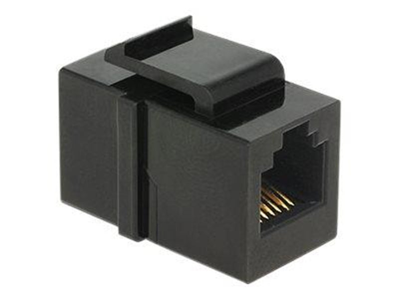 DeLOCK Keystone Module RJ12 Female  RJ12 Female Cat.3 Black