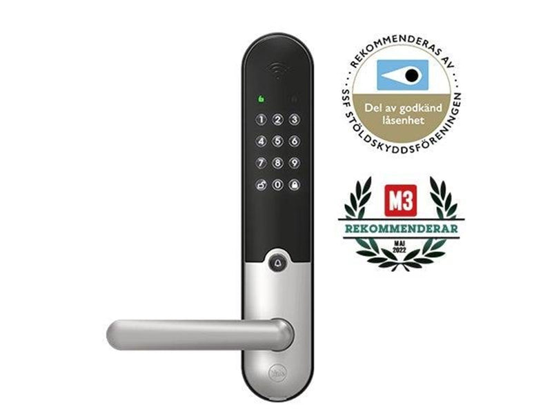 Yale DOORMAN L3S Flex - Skandivanisk Version -  Brush steel - Without Connect Wi-Fi Bridge