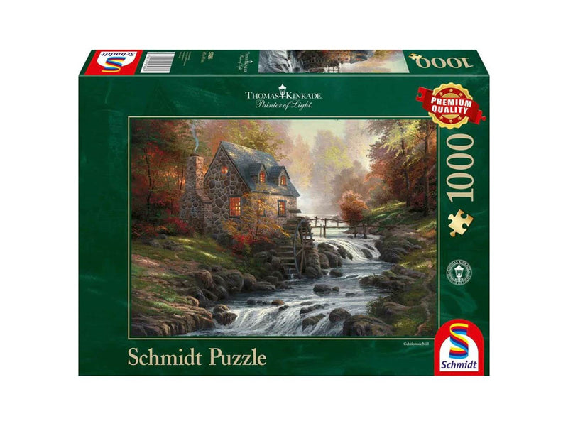 Schmidt Puzzle - Thomas Kinkade: Cobblestone Mill (1000 pieces) Boden