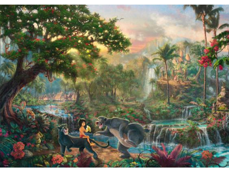 Schmidt Puzzle - Thomas Kinkade: Disney - The Jungle Book (1000 pieces) Boden