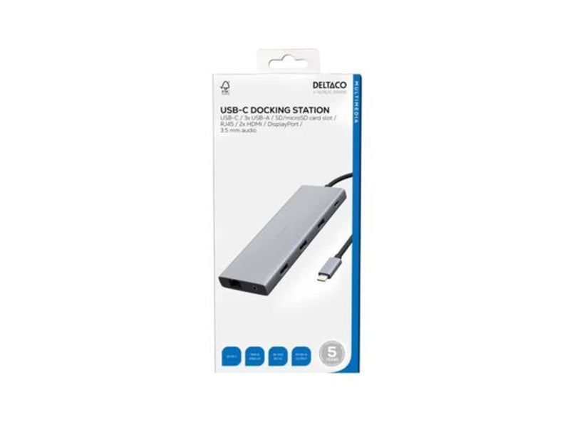 Deltaco 12-in-1 USB-C Docking Station