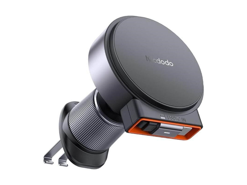 Mcdodo CH-3000 wireless car charger with retractable USB-C cable 15W (black)